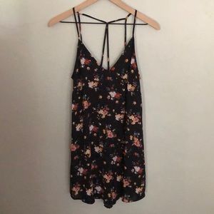 LUSH Black Floral Mini Dress SZ Small.